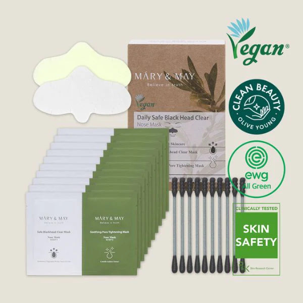 Mary&May - Daily Safe Black Head Clear Nose Pack Set ( 10pc)