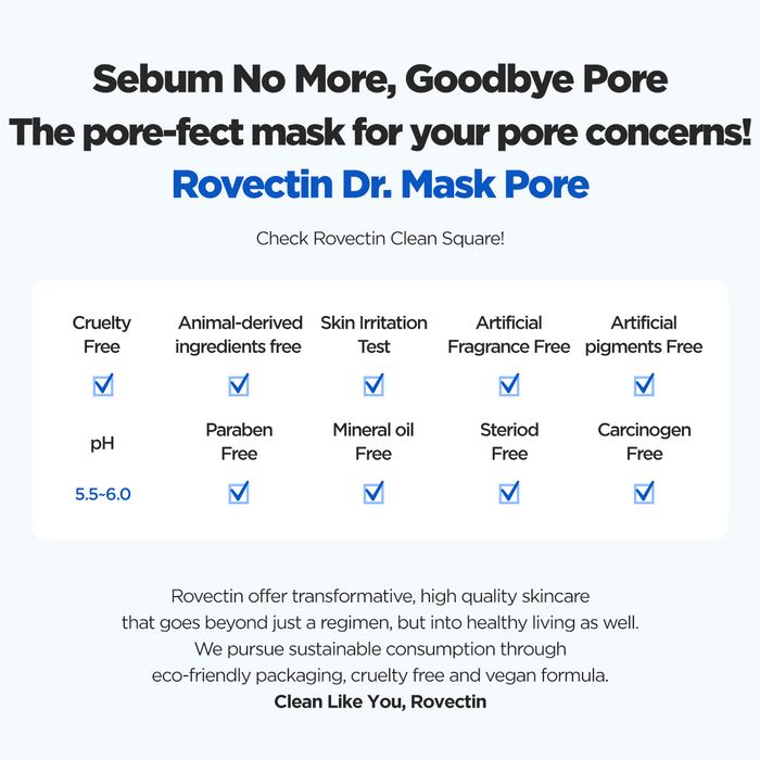 ROVECTIN - Dr. Mask Sheet - Pore (1 pc)