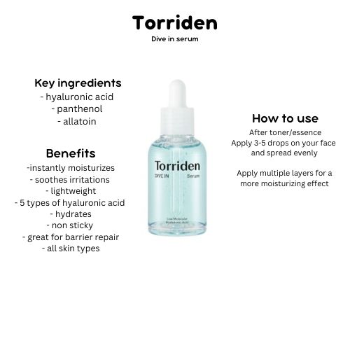 Torriden - DIVE-IN Low Molecule Hyaluronic Acid Serum