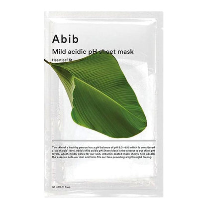 Abib - Mild Acidic pH Sheet Mask - Heart Leaf (1pc)